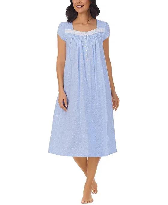 Women's Cap-Sleeve Cotton Nightgown