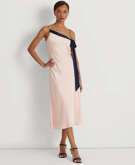 Women's Charmeuse One-Shoulder Cocktail Dress