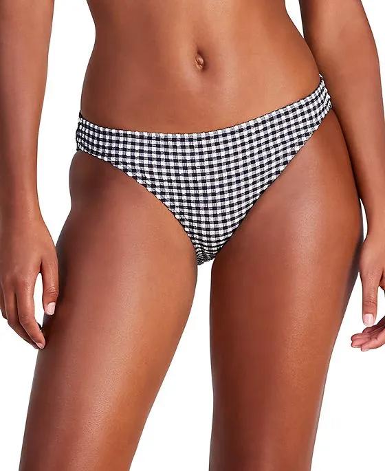 Women's Classic Check-Print Bikini Bottoms