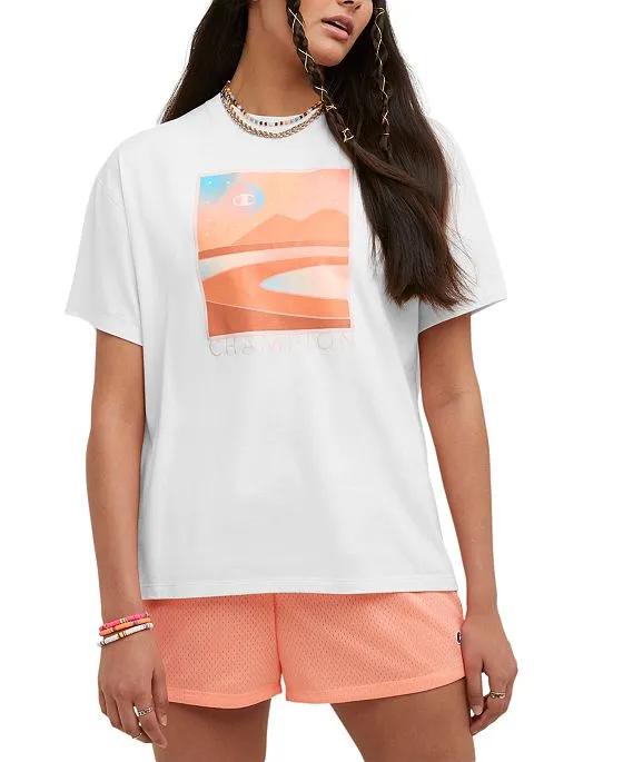 Women's Classic Loose-Fit Graphic Short-Sleeve T-Shirt
