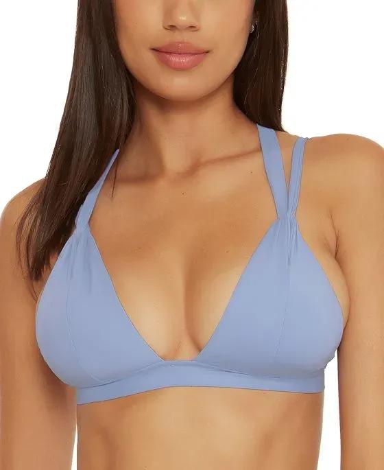 Women's Color Code V-Neck Strappy-Back Bikini Top