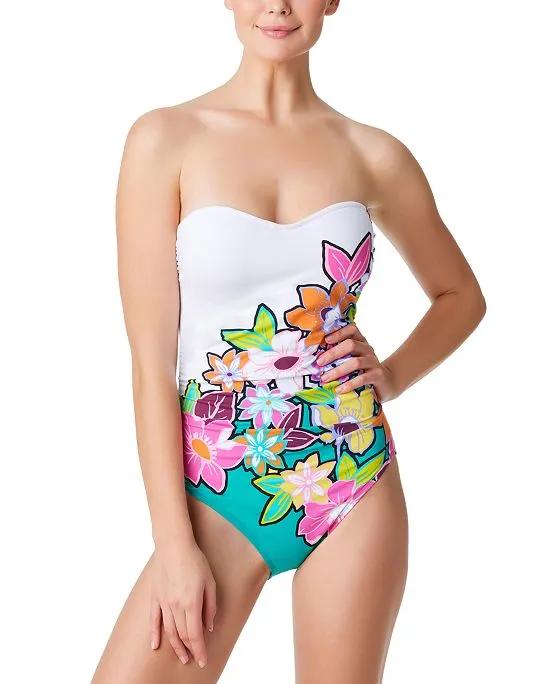 Women's Color Crush Shirred One-Piece Swimsuit