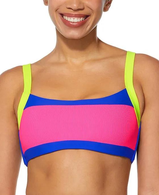 Women's Colorblock Bralette Bikini Top 