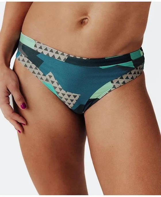 Women's Colorful Camo Sporty Bikini Bottom