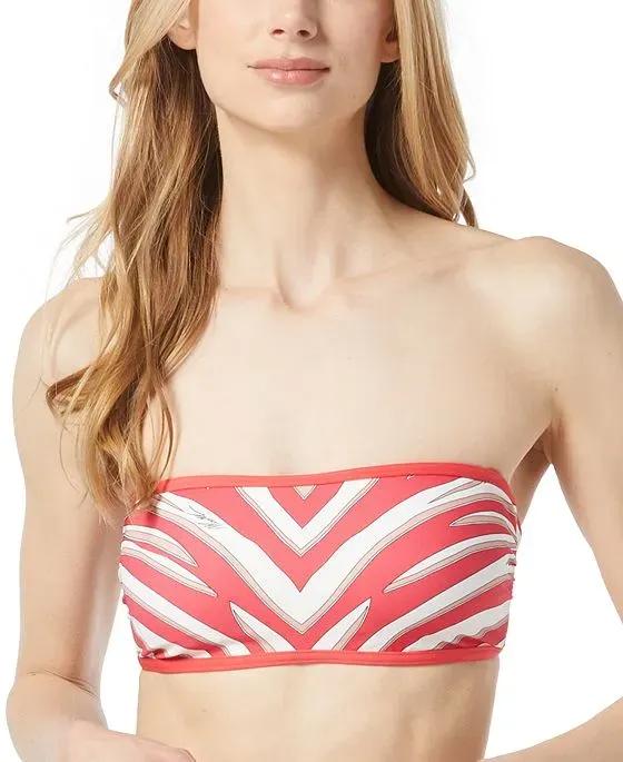 Women's Convertible Striped Bandeau Bikini Top