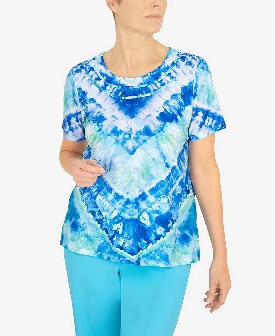 Women's Cool Vibrations Tie Dye Chevron T-shirt