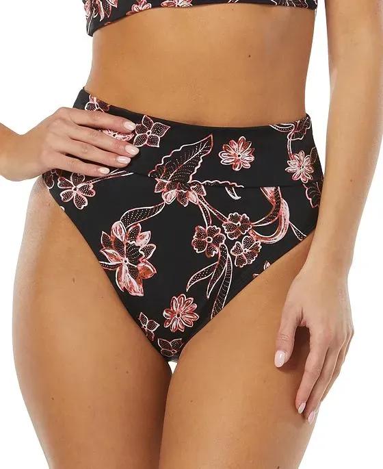 Women's Cora Printed High Waist Bikini Bottoms, Created for Macy's