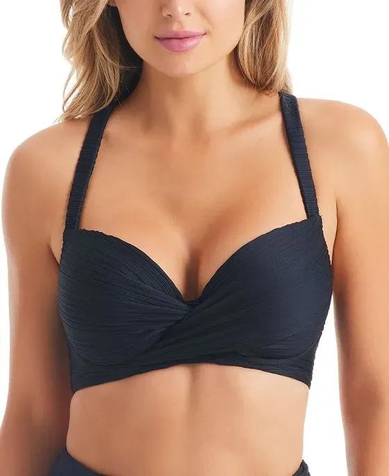 Women's Core Basic Solids Twisted Underwire Bikini Top