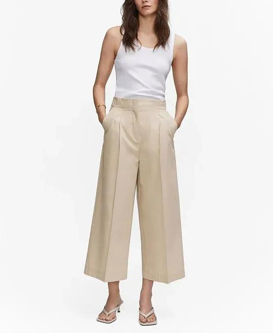 Women's Cotton Culottes Trousers