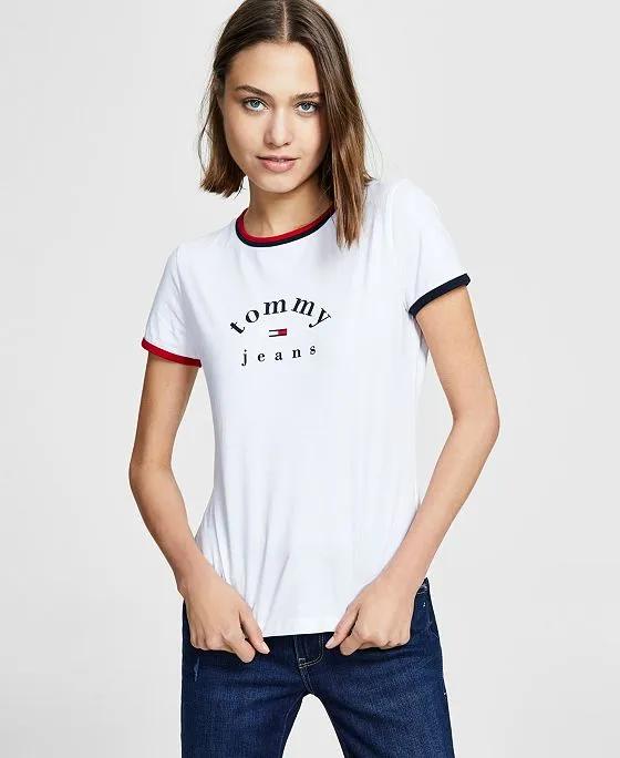 Women's Cotton Curved Logo T-Shirt