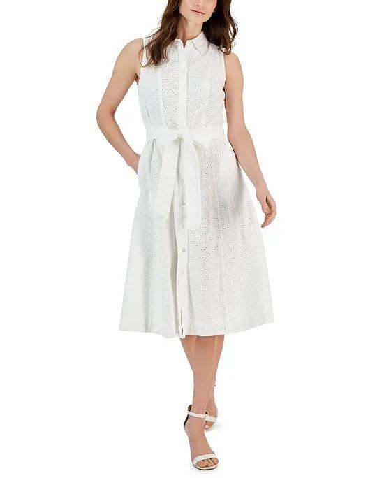 Women's Cotton Diane Eyelet Midi Dress