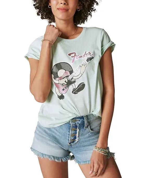 Women's Cotton Fender Graphic T-Shirt