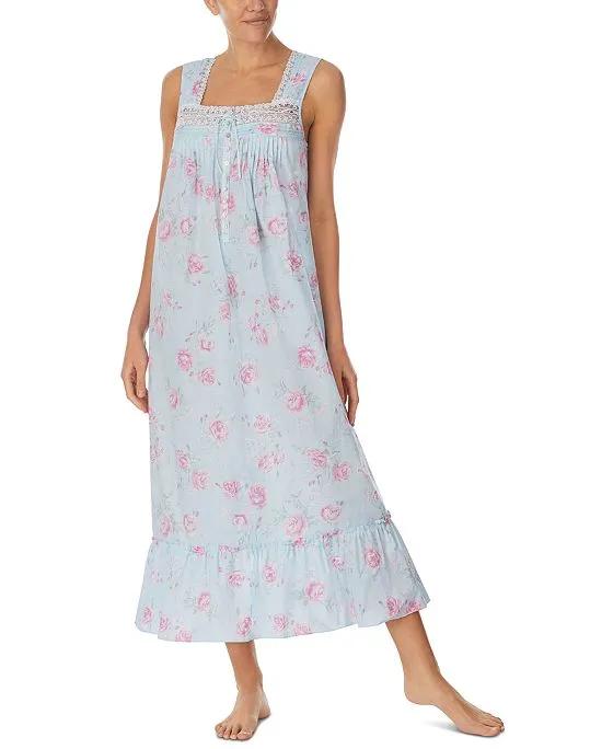 Women's Cotton Floral Maxi Nightgown