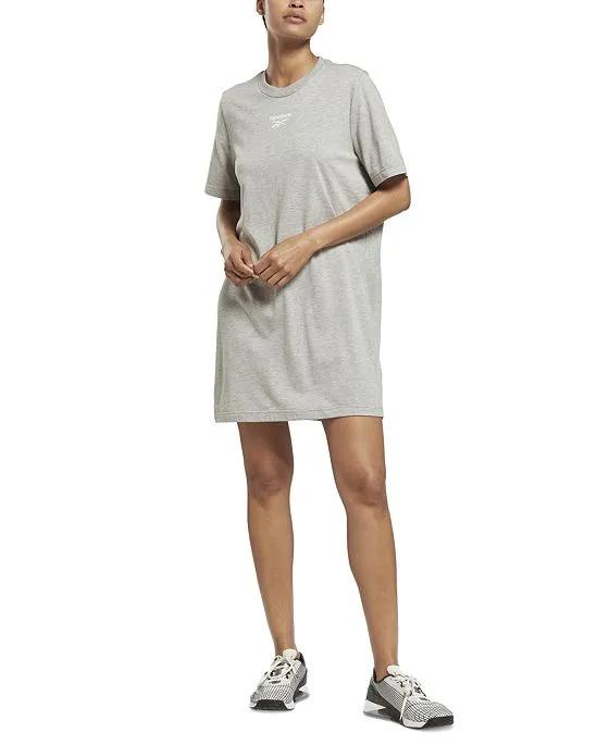 Women's Cotton Logo Oversized T-Shirt Dress