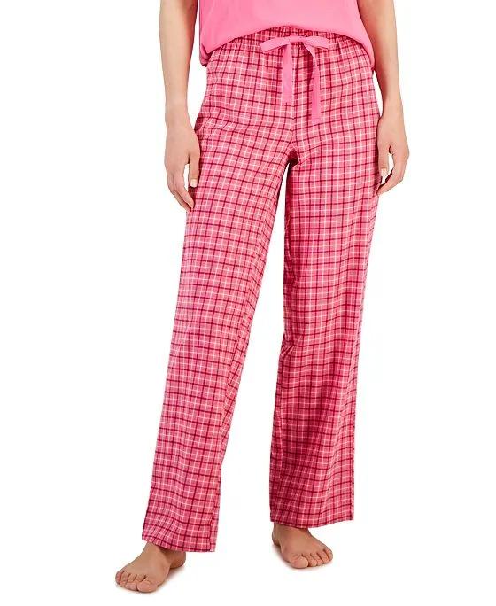 Women's Cotton Printed Drawstring Pajama Pants, Created for Macy's