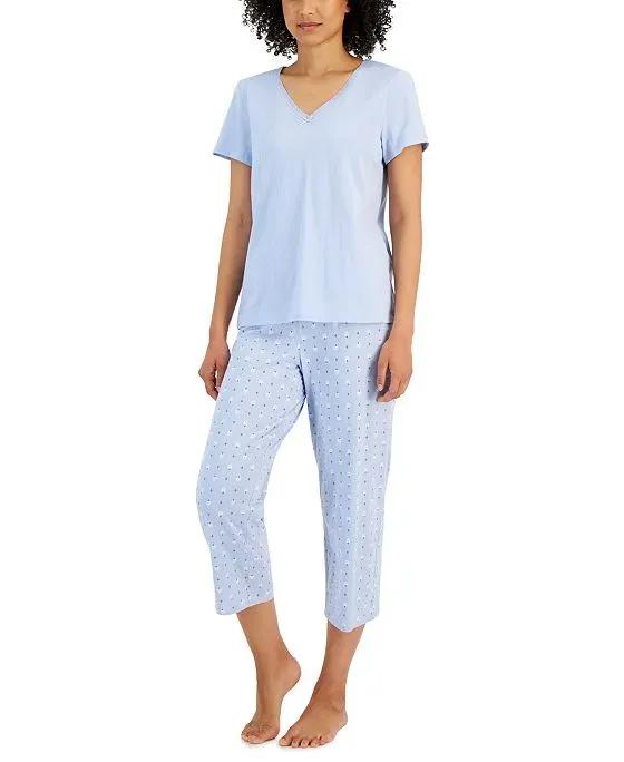 Women's Cotton Printed Pajamas Set, Created for Macy's