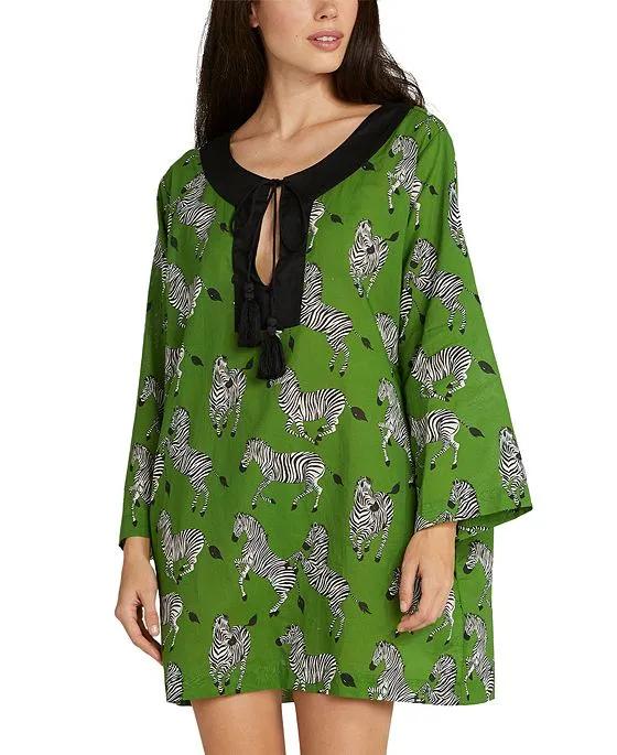 Women's Cotton Printed Tunic Cover-Up