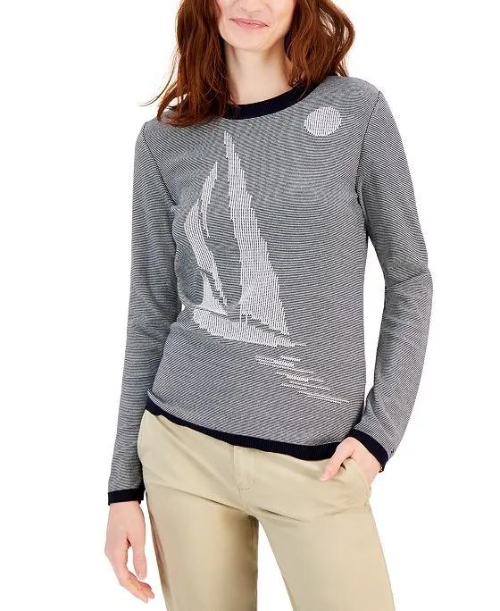 Women's Cotton Sail Away Graphic Sweater