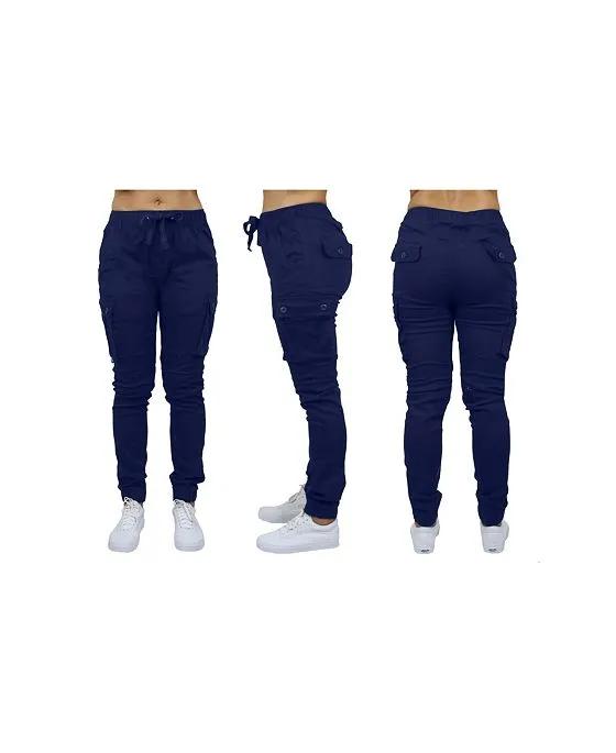 Women's Cotton Stretch Twill Cargo Loose Fit Joggers