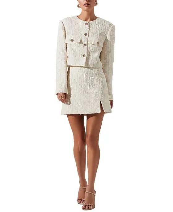 Women's Covina Tweed Button-Front Jacket