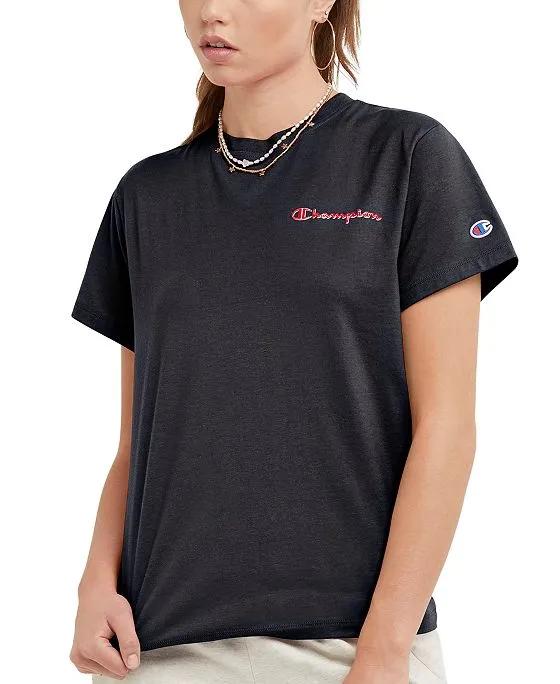 Women's Crewneck Script-Logo Classic T-Shirt