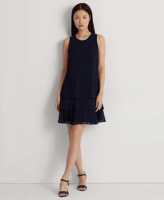 Women's Crinkle Georgette Shift Dress