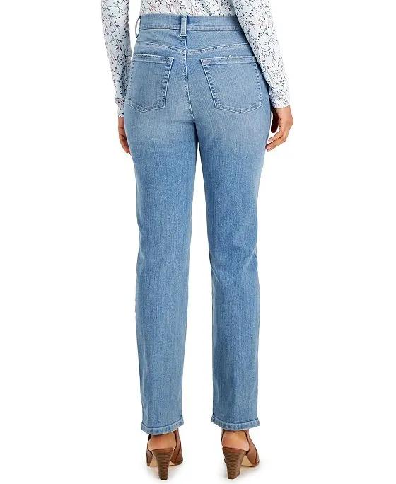 Women's Curvy-Fit High Rise Straight-Leg Jeans, Created for Macy's