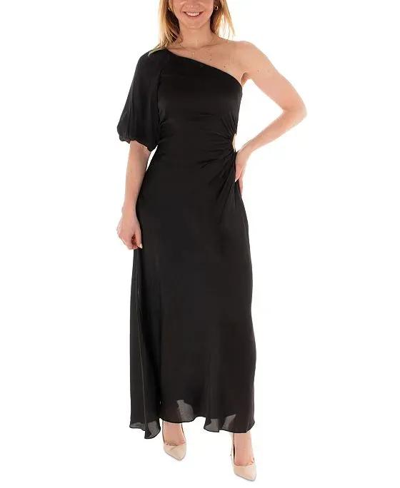 Women's Cutout One-Shoulder Maxi Dress