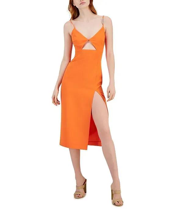 Women's Cutout Strappy Midi Dress