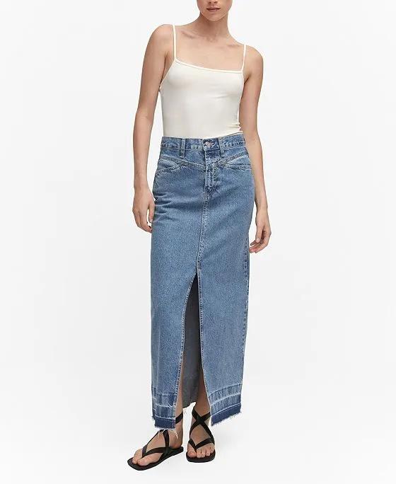 Women's Denim Long Skirt