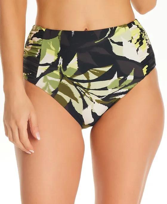Women's Desert Palm Shirred High Rise Bikini Bottoms, Created for Macy's 