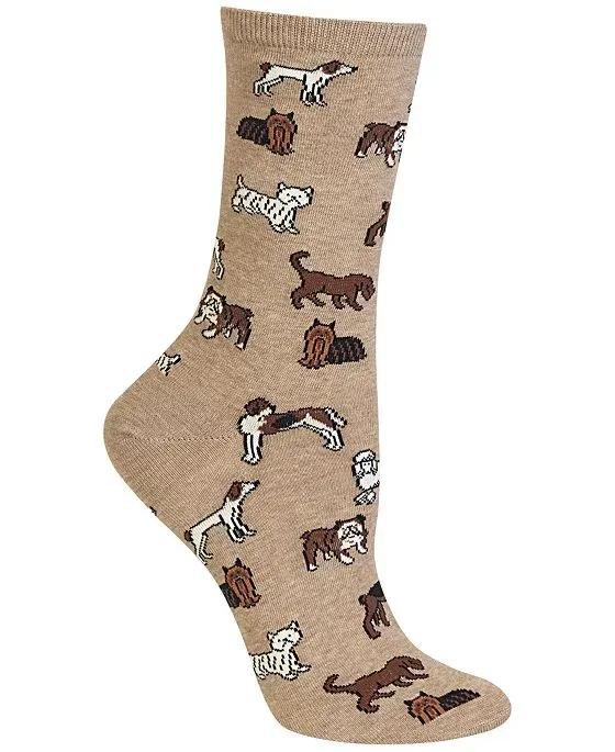 Women's Dogs Fashion Crew Socks