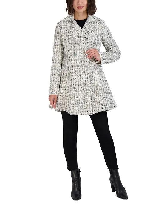 Women's Double-Breasted Skirted Tweed Coat