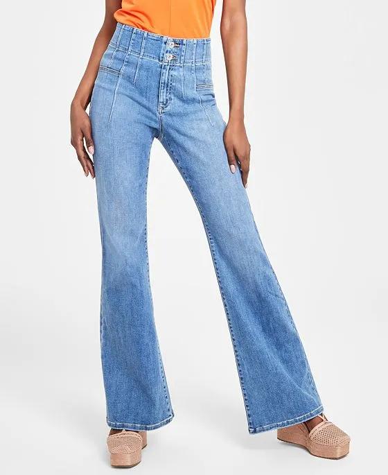 Women's Double-Shank High-Rise Flare-Leg Jeans, Created for Macy's 
