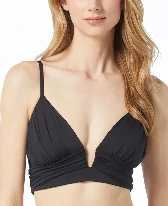Women's Draped V-Wire Bikini Top