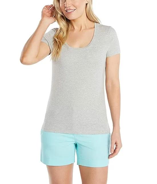 Women's Easy Comfort Scoop Neck Supersoft 100% Cotton Solid T-Shirt