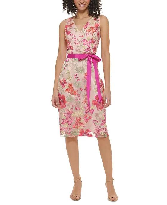 Women's Embroidered Cocktail Dress