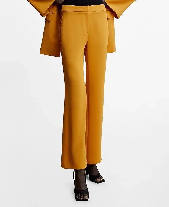 Women's Embroidered Suit Pants