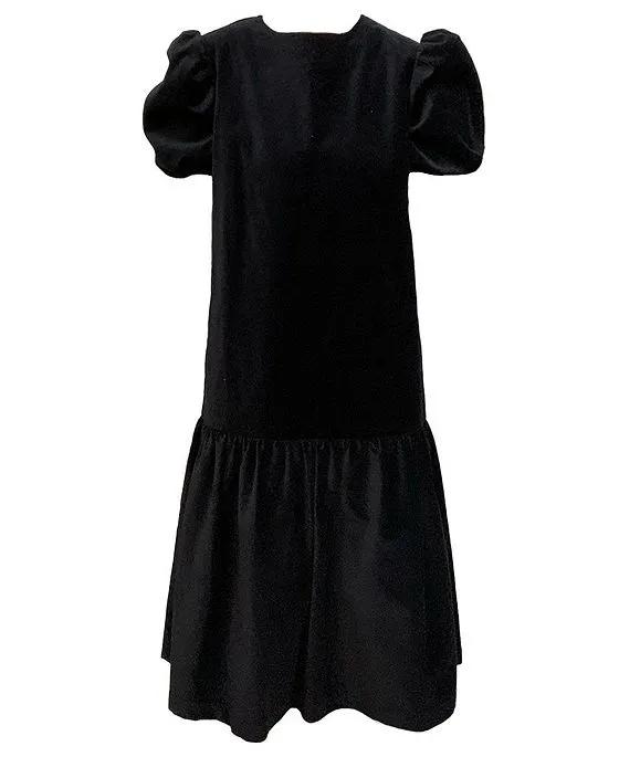 Women's Eugenie Dress in Black Velvet