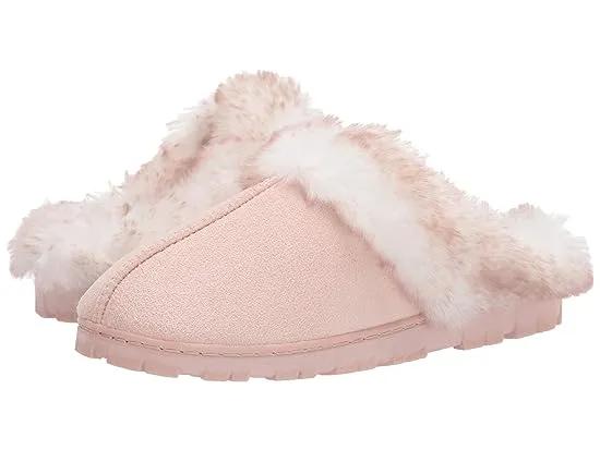 Women's Faux Fur Clog - Comfy Furry Soft Indoor House Slippers with Memory Foam