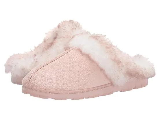 Women's Faux Fur Clog - Comfy Furry Soft Indoor House Slippers with Memory Foam