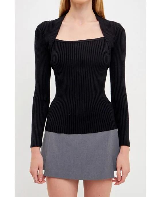 Women's Fitted Knit Top