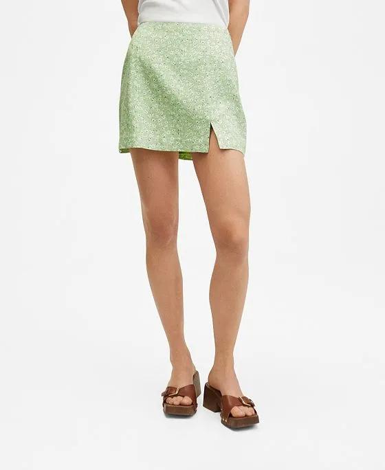 Women's Floral Print Miniskirt