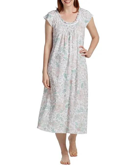 Women's Floral Short-Sleeve Nightgown