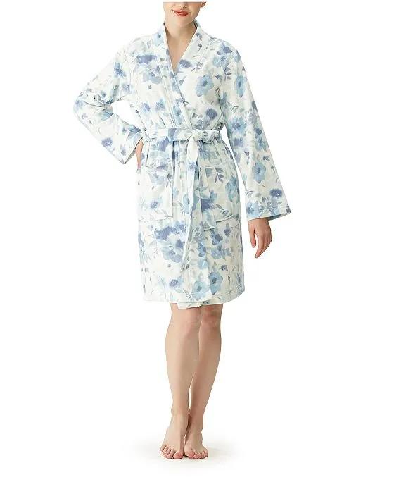 Women's Floral Velvetloft Kimono Robe