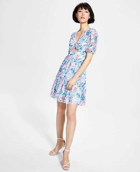 Women's Front-Cutout Tiered Dress, Created for Macy's