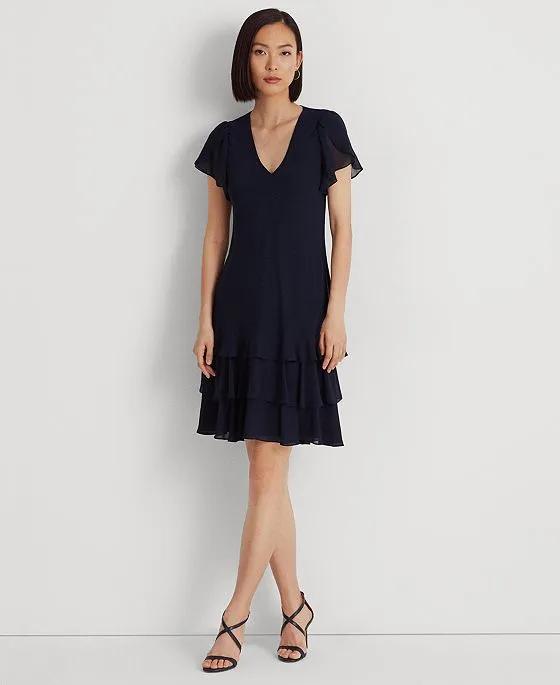 Women's Georgette Drop-Waist Dress