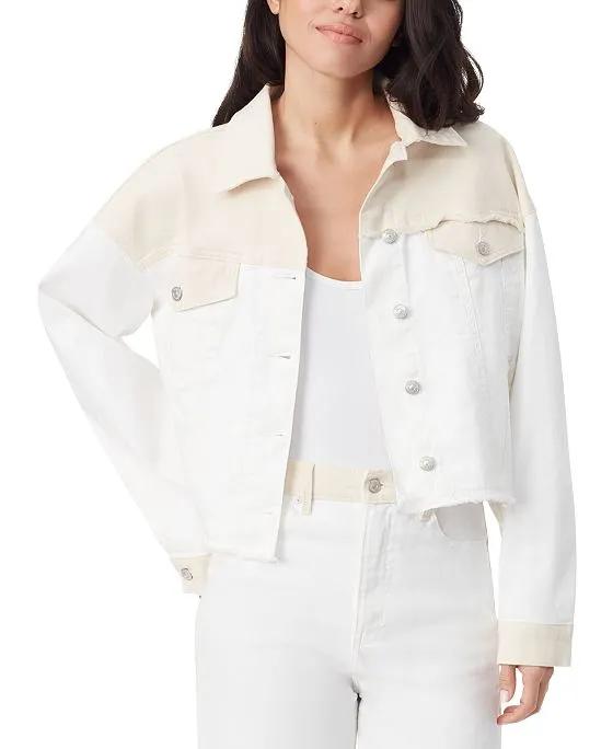 Women's Gloria Vanderbilt x Christian Siriano Colorblocked Cropped Denim Jacket