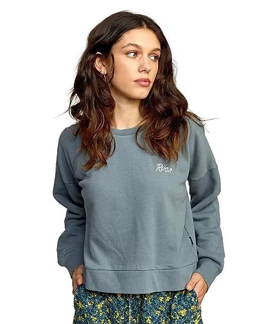 Women's Graphic Fleece Pullover Crew Neck Sweatshirt