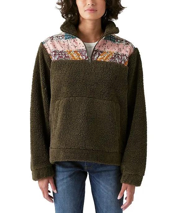 Women's Half-Zip Fleece Pullover Sweater